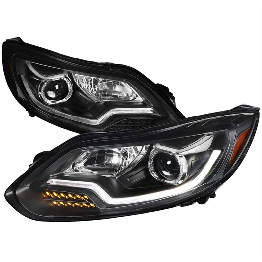 Spec-D Tuning 2012-2014 FORD FOCUSLED LIGHT STRIP & SEQUENTIAL TURN SIGNAL PROJECTOR HEADLIGHTS - Partsaccessoriesusa