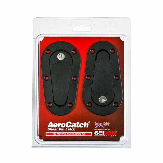 AeroCatch Plus Flush Hood Latch And Pin Kit - Black - With Lock - Seibon Edition - Partsaccessoriesusa