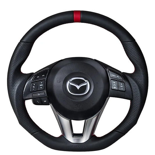 BUDDY CLUB 2016-2023 Mazda CX3/5/8 Leather Sport Steering Wheel - Partsaccessoriesusa