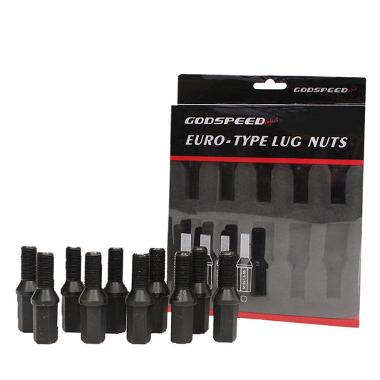 Godspeed Project Euro-Type Taper Cone Lug Bolts 10 Piece Set M12 x 1.25 - 35mm - Partsaccessoriesusa