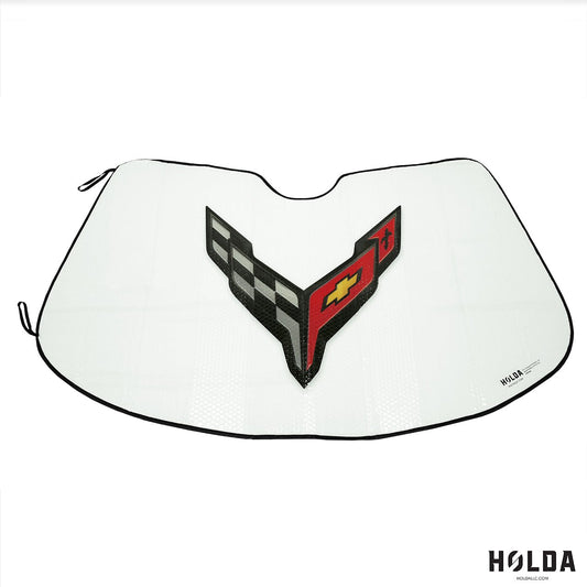 Holda Chevrolet Corvette® Folding Graphic Sunshield™ - Partsaccessoriesusa