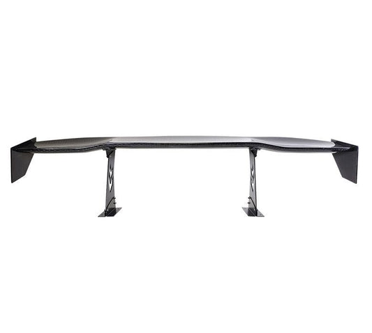 NRG Innovations® Carbon Fiber Spoiler - Universal (69") w/NRG logo w/ Stand cut out / Large Side Plate - Partsaccessoriesusa