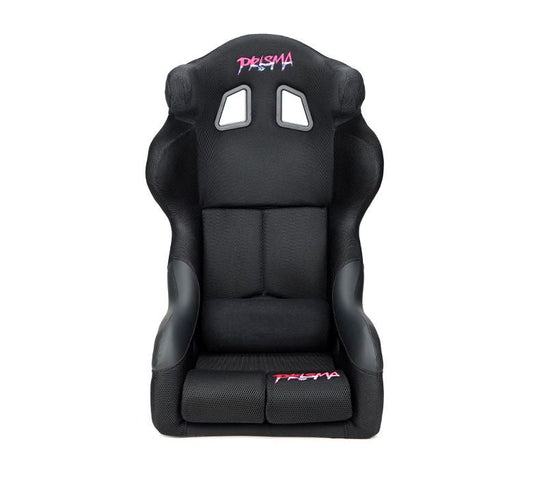 NRG Innovations® PRISMA FIA HALO Competition Non-Reclinable Racing Seats with Competition Fabric - BLACK - Partsaccessoriesusa