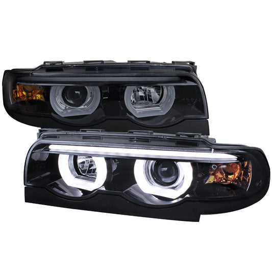 Spec-D Tuning 1995-2001 BMW E38 7-SERIES LED BAR DUAL HALO PROJECTOR HEADLIGHTS - Partsaccessoriesusa