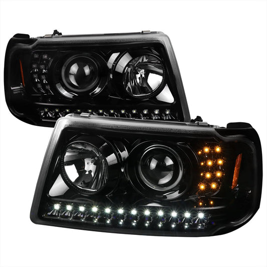 Spec-D Tuning 2001-2011 FORD RANGER PROJECTOR HEADLIGHTS W/LED LIGHT STRIP & LED TURN SIGNAL LIGHTS - Partsaccessoriesusa
