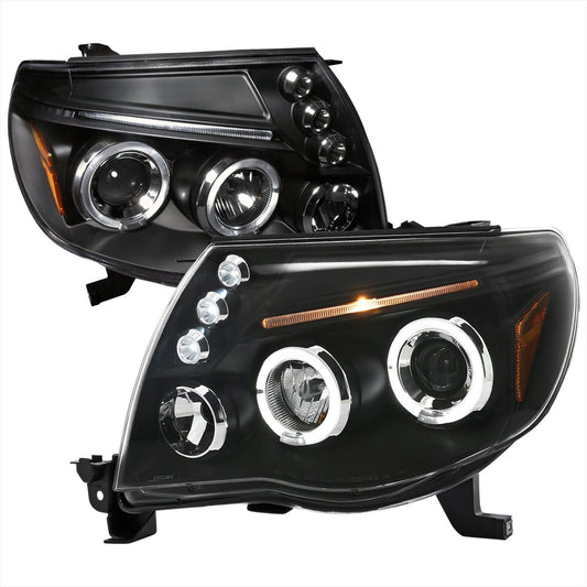 Spec-D Tuning 2005-2010 TOYOTA TACOMA DUAL HALO PROJECTOR HEADLIGHTS - Partsaccessoriesusa