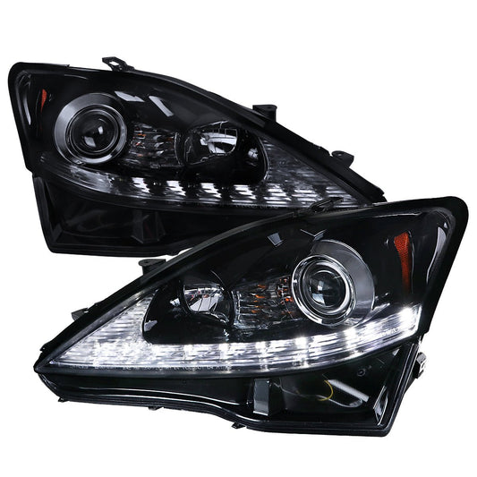 Spec-D Tuning 2006-2009 LEXUS IS250/IS350 SMD LED LIGHT STRIP PROJECTOR HEADLIGHTS W/SEQUENTIAL TURN SIGNALS - Partsaccessoriesusa