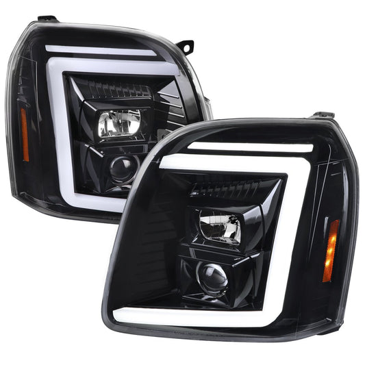 Spec-D Tuning 2007-2014 GMC YUKON/XL 1500/XL 2500 SWITCHBACK SEQUENTIAL LED TURN SIGNAL PROJECTOR HEADLIGHTS - Partsaccessoriesusa