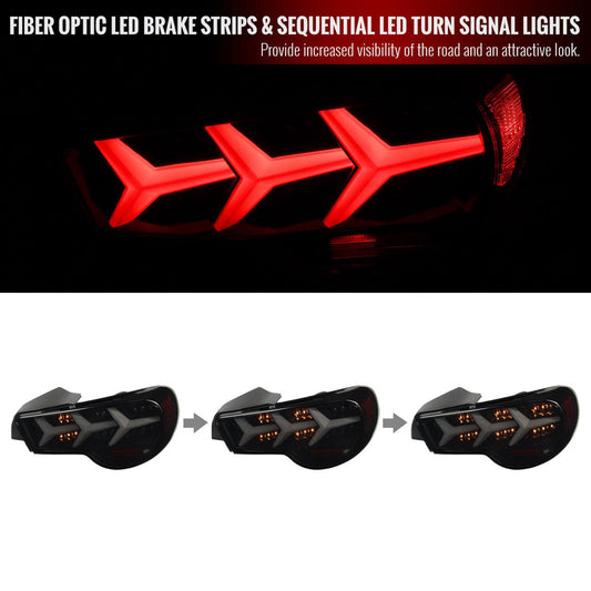 Spec-D Tuning 2012-2016 SCION FRS/ SUBARU BRZ LAMBO STYLE SEQUENTIAL LED TAIL LIGHTS - Partsaccessoriesusa